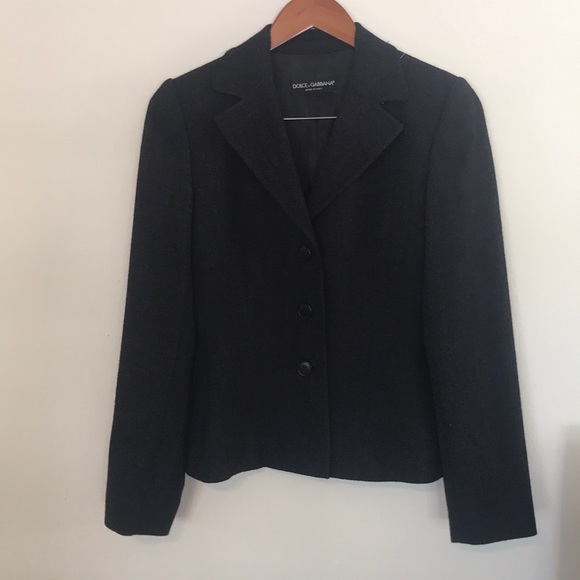 Dolce & Gabbana Jackets & Blazers - Dolce & Gabbana dark grey tweed blazer
